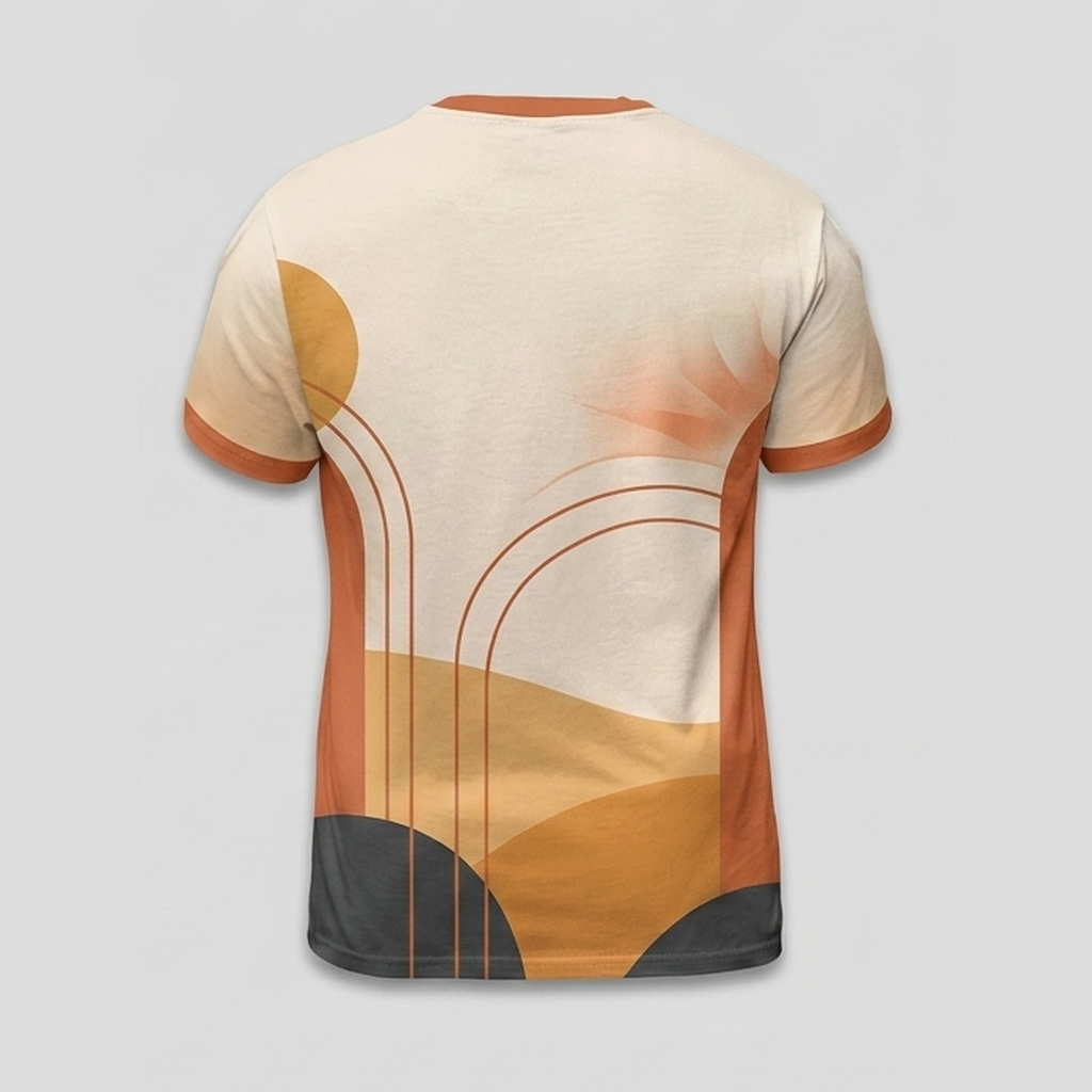 Scandinavian Abstract Geometry Boho Aop Tshirt