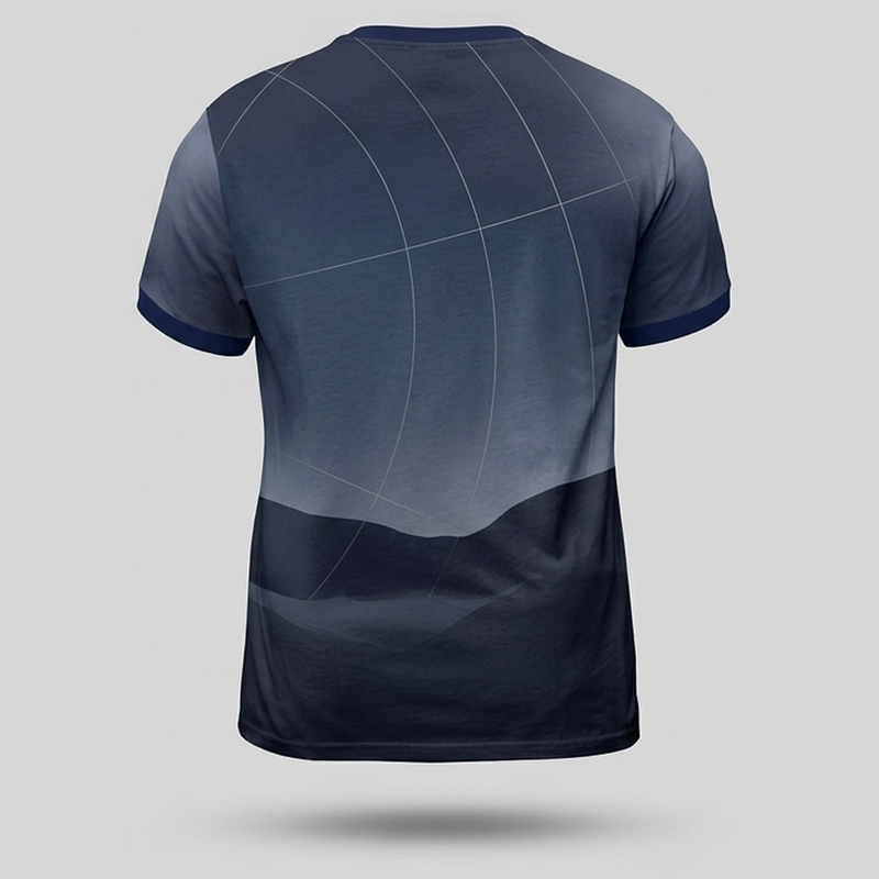 Celestial Compass Meridian Line Art Aop Tshirt