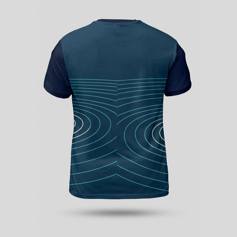Deep Ocean Blue Whale Zen Wave Aop Tshirt