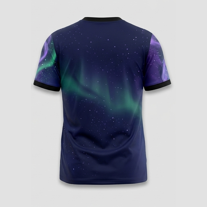 Cosmic Aurora Galaxy Smoke Flow Aop Tshirt
