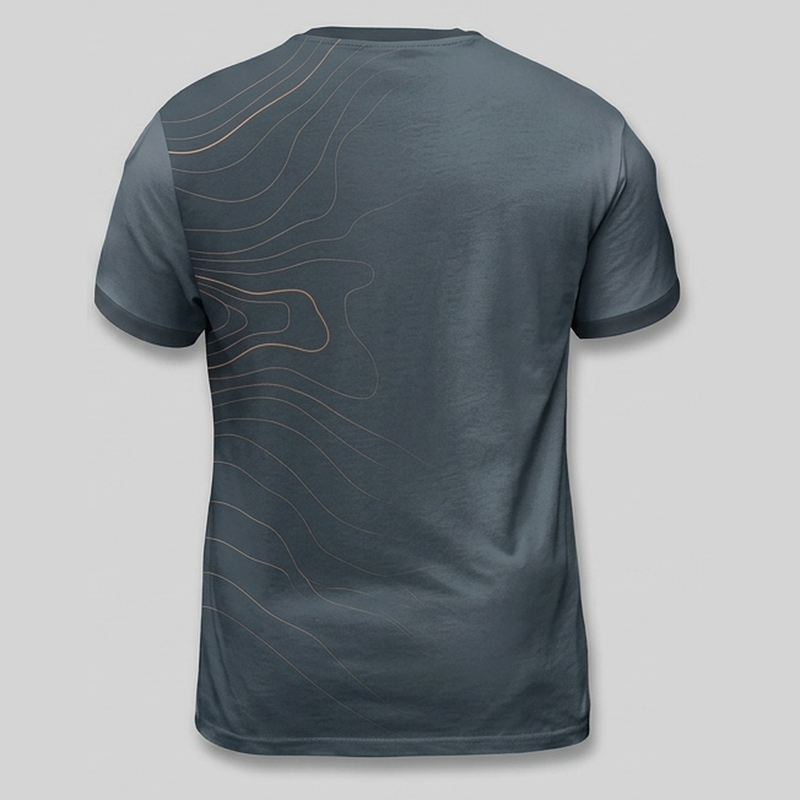 Topographic Mountain Elevation Map Aop Tshirt