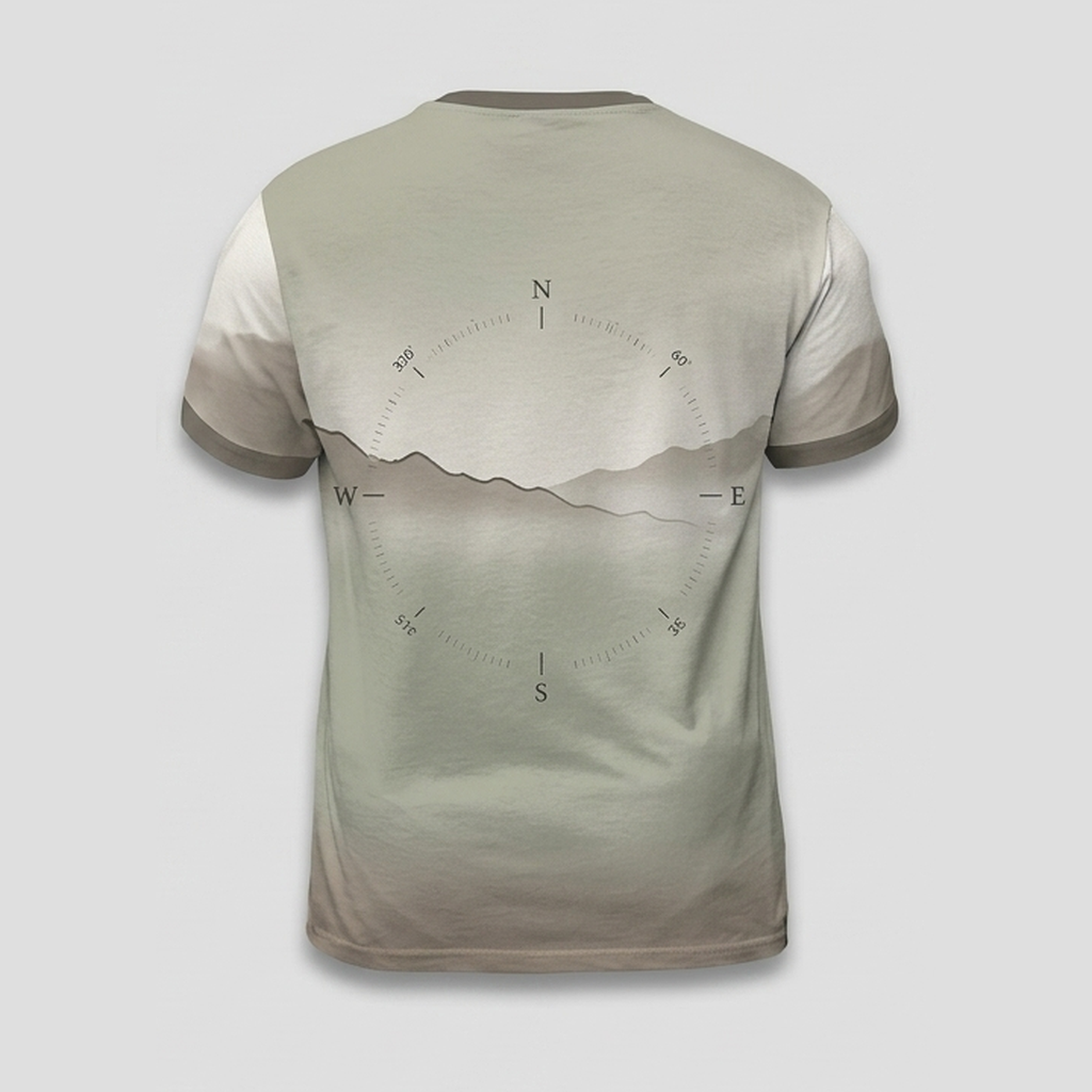 Mountain Compass Wind Rose Outdoor Aop Tshirt