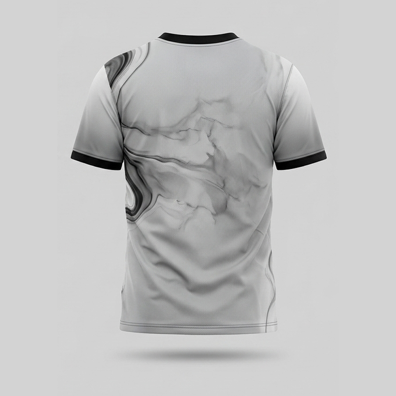 Monochrome Fluid Marble Smoke Aop Tshirt