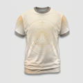 Sacred Geometry Prism Sun Line Art Aop Tshirt