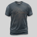Topographic Mountain Elevation Map Aop Tshirt