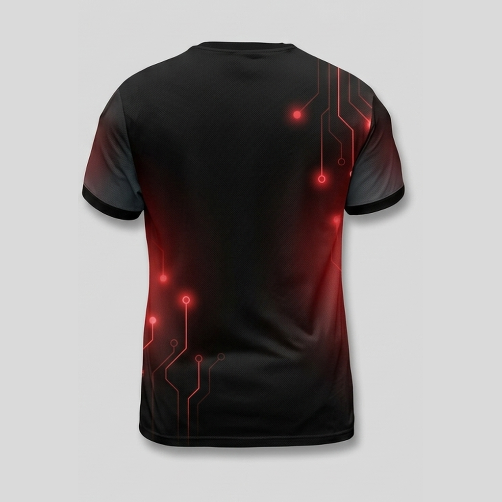 Cyberpunk Neon Skull Circuit Aop Tshirt