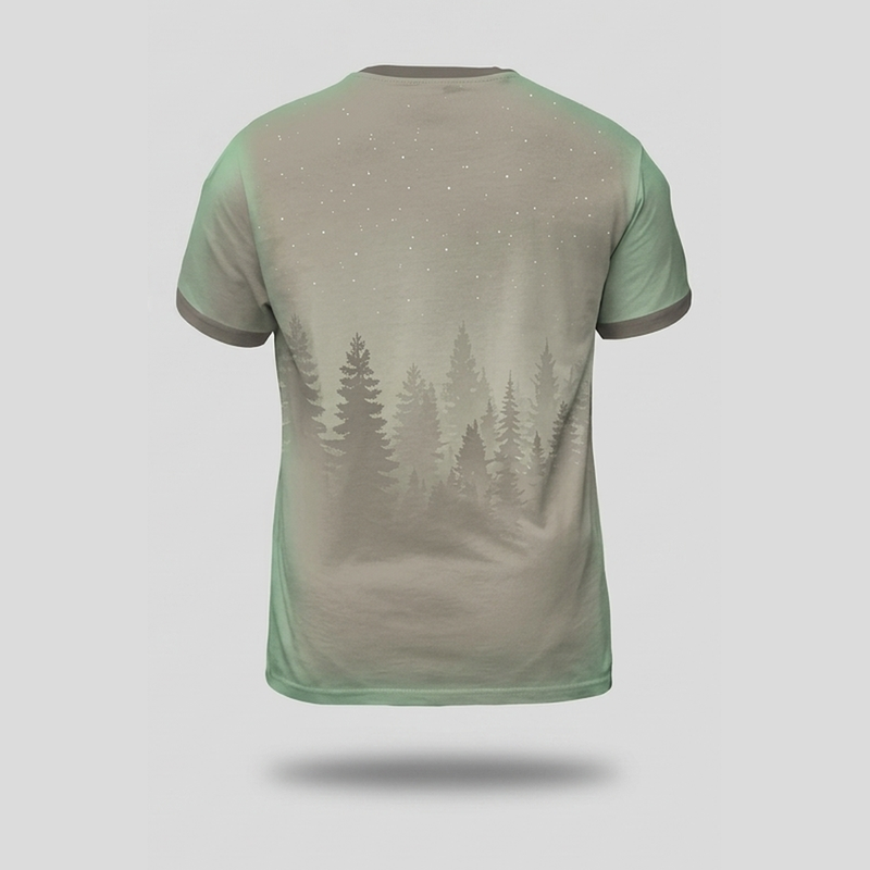 Cozy Mountain Cabin Pine Forest Aop Tshirt